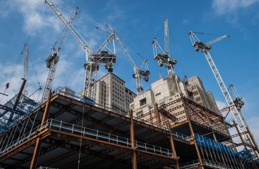 An image of a building under construction which contains several flats