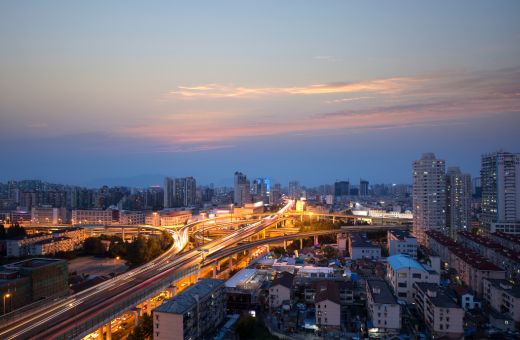 Night view of properties and flats in North Chennai