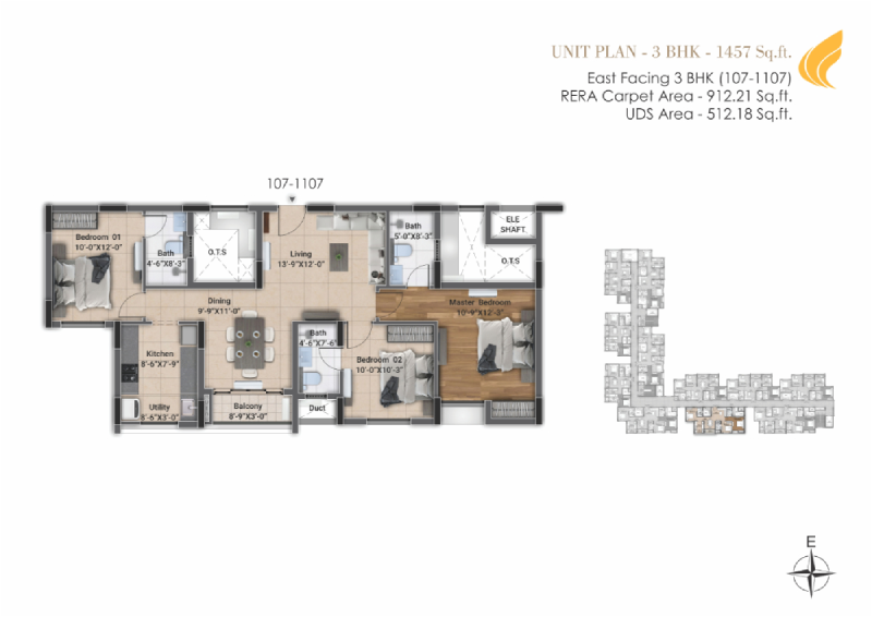 DRA D’Elite – Sholinganallur. Floor plans of 2 bhk / 2.5 bhk / 3 bhk / 3.5 bhk Flats