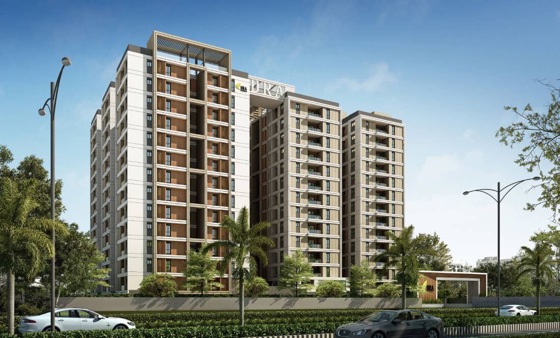 Front elevation of DRA Skylantis properties, Sholinganallur - OMR, Chennai 