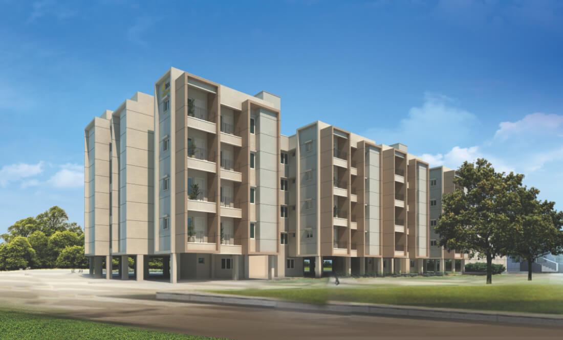 Front Elevation of DRA Urbania properties in Avadi Chennai