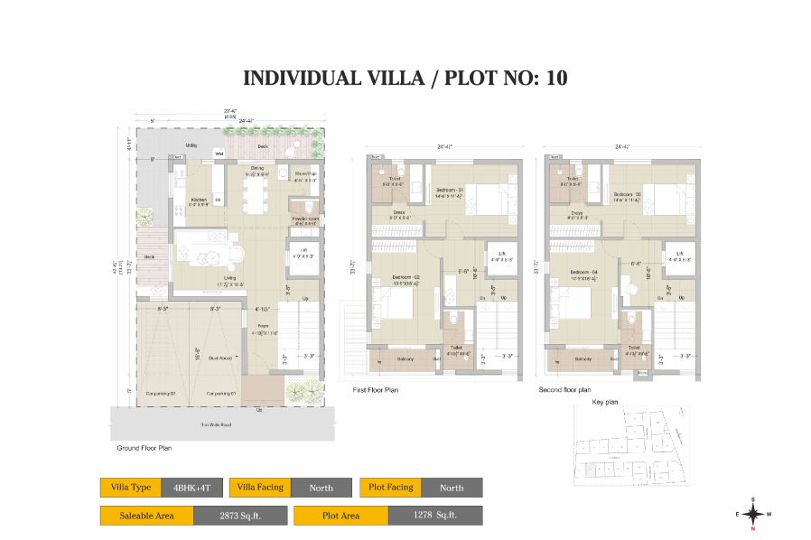 floorplans of DRA Individual Villa plat no 10