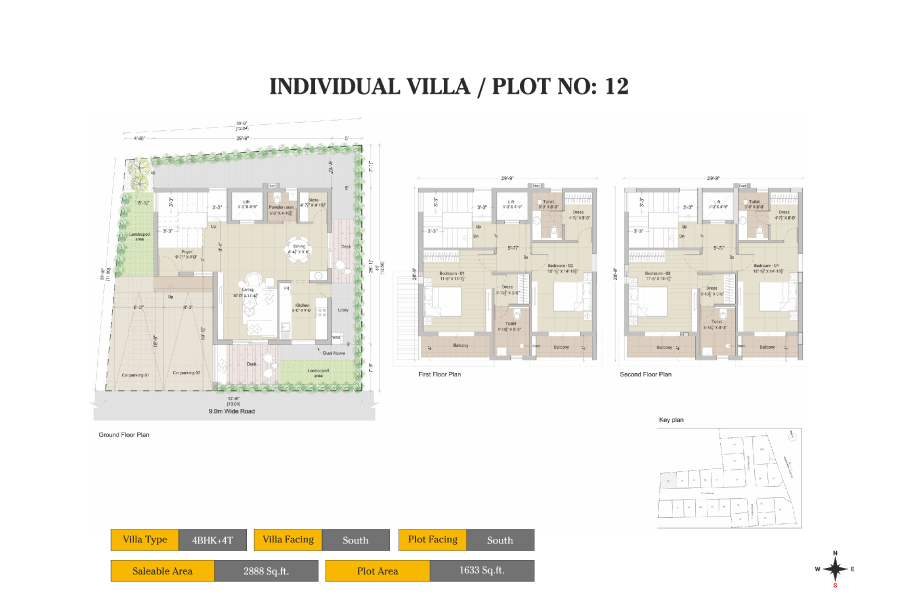 floorplans of DRA Individual Villa plat no 12