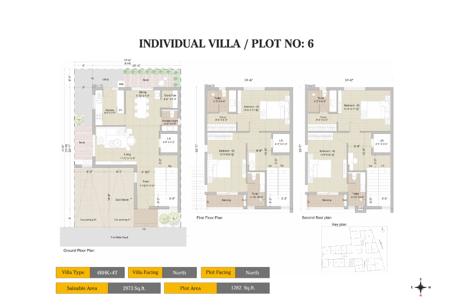 floorplans of DRA Individual Villa plat no 6